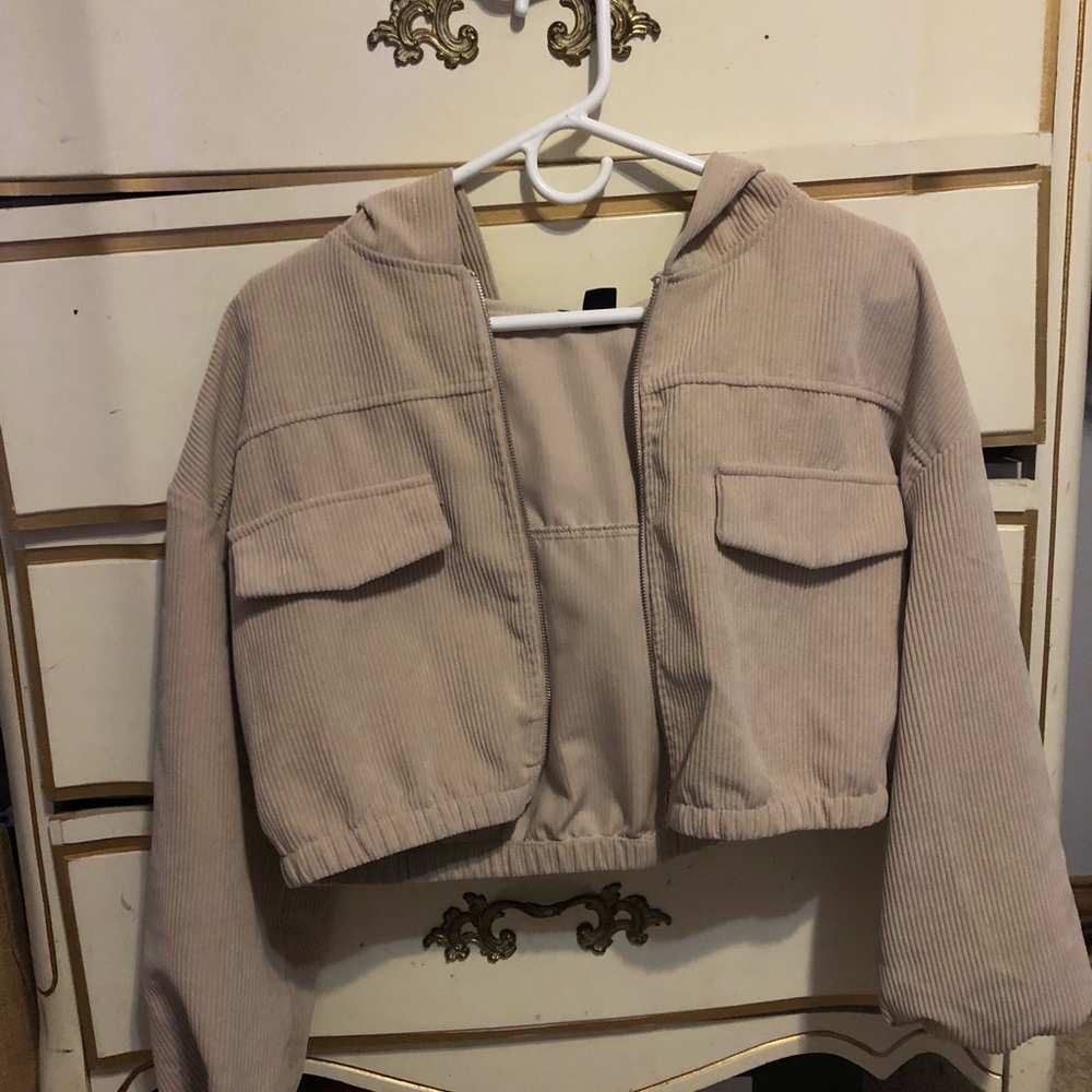 SHEIN cropped zip up jacket